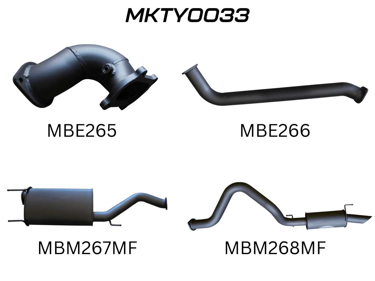 Manta Exhaust System - LandCruiser HDJ100 4.2L 1HD Turbo Diesel Wagon