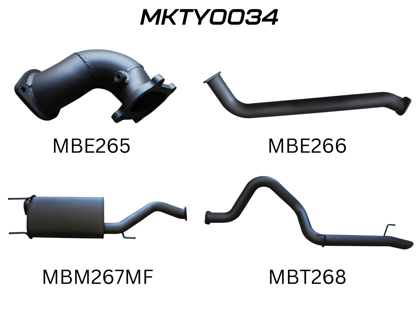 Manta Exhaust System - LandCruiser HDJ100 4.2L 1HD Turbo Diesel Wagon
