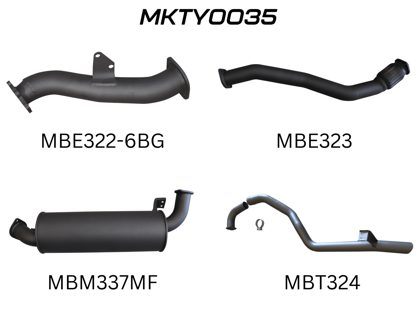Manta Exhaust System - LandCruiser HZJ105 4.2L 1HZ Diesel Wagon - Aftermarket Turbo