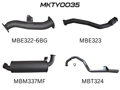 Manta Exhaust System - LandCruiser HZJ105 4.2L 1HZ Diesel Wagon - Aftermarket Turbo