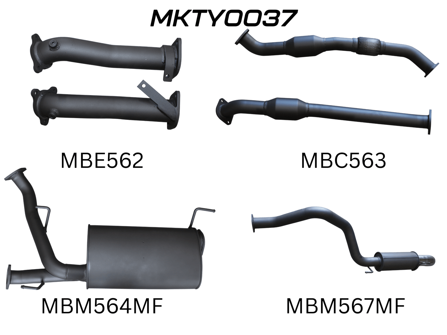 Manta Exhaust System - LandCruiser VDJ200 4.5L V8 Twin Turbo Diesel Wagon 2007-2015