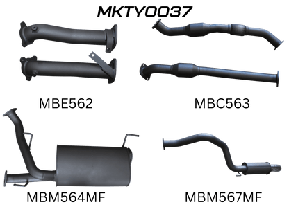 Manta Exhaust System - LandCruiser VDJ200 4.5L V8 Twin Turbo Diesel Wagon 2007-2015