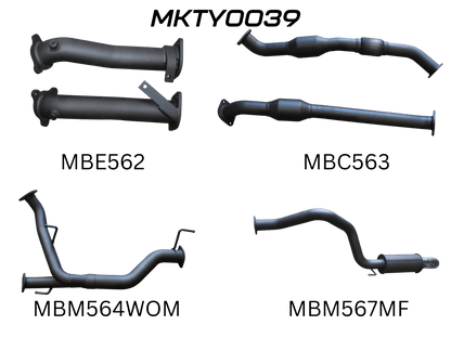 Manta Exhaust System - LandCruiser VDJ200 4.5L V8 Twin Turbo Diesel Wagon 2007-2015