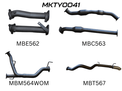 Manta Exhaust System - LandCruiser VDJ200 4.5L V8 Twin Turbo Diesel Wagon 2007-2015