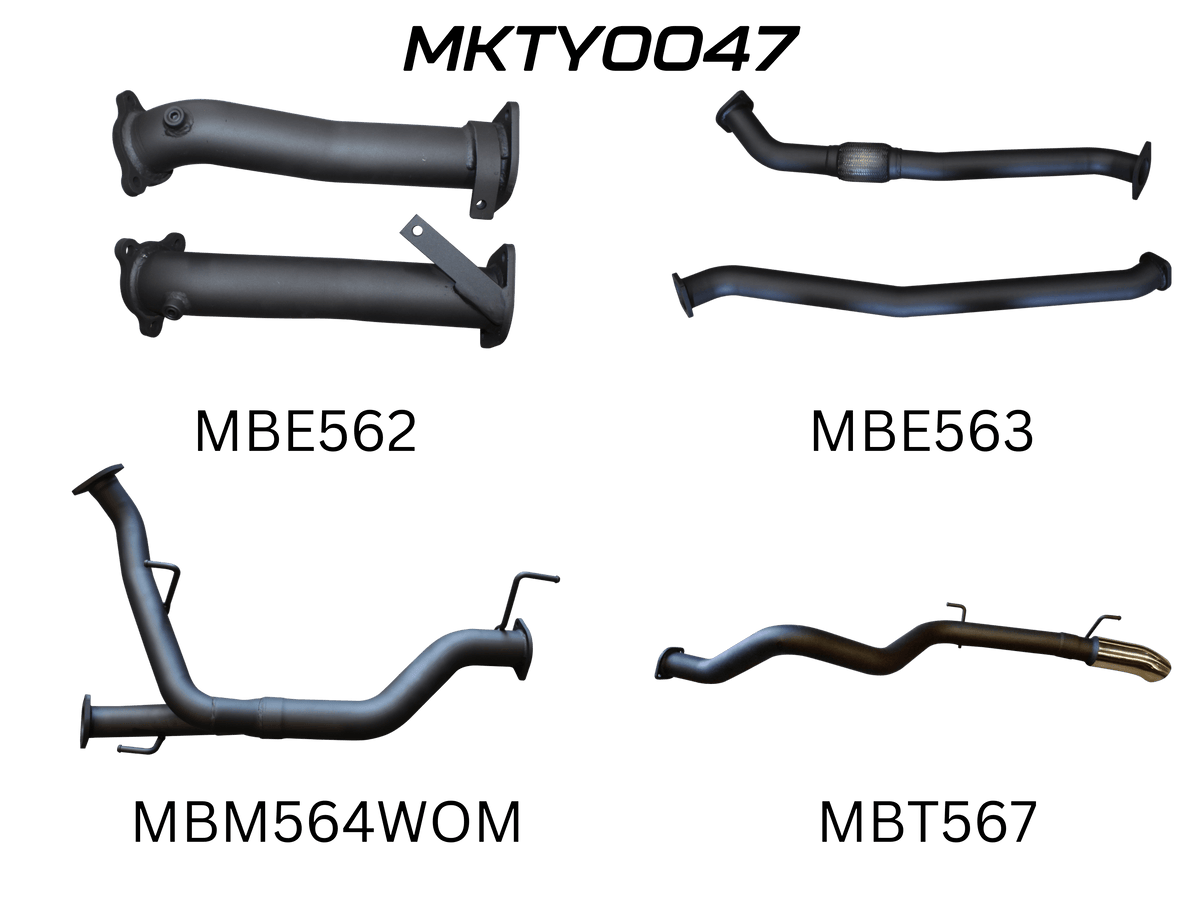 Manta Exhaust System - LandCruiser VDJ200 4.5L V8 Twin Turbo Diesel Wagon 2007-2015