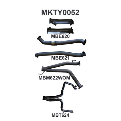 Manta Exhaust System - LandCruiser VDJ200 4.5L V8 Twin Turbo Diesel Wagon 2007-2015