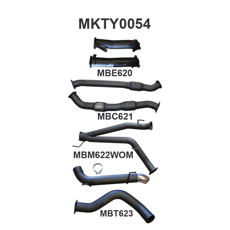 Manta Exhaust System - LandCruiser VDJ200 4.5L V8 Twin Turbo Diesel Wagon 2007-2015