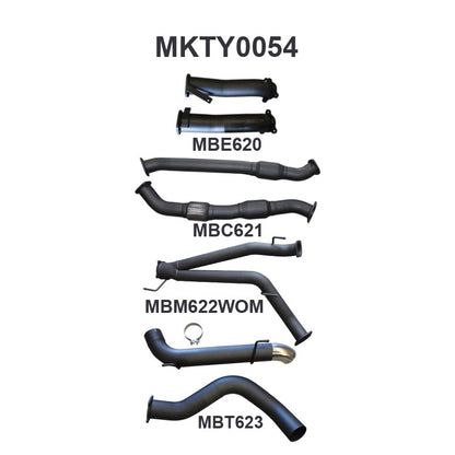 Manta Exhaust System - LandCruiser VDJ200 4.5L V8 Twin Turbo Diesel Wagon 2007-2015