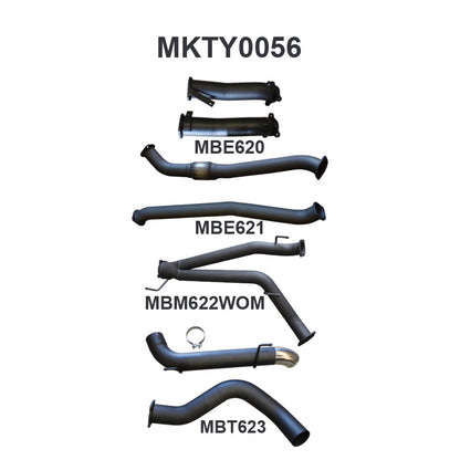 Manta Exhaust System - LandCruiser VDJ200 4.5L V8 Twin Turbo Diesel Wagon 2007-2015