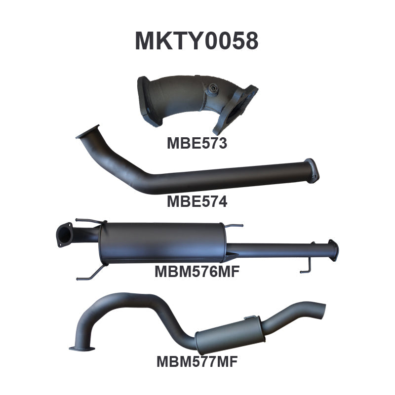 Manta Exhaust System - Prado KZJ120R 3.0L 1KZ Turbo Diesel Feb 2003-Aug 2007