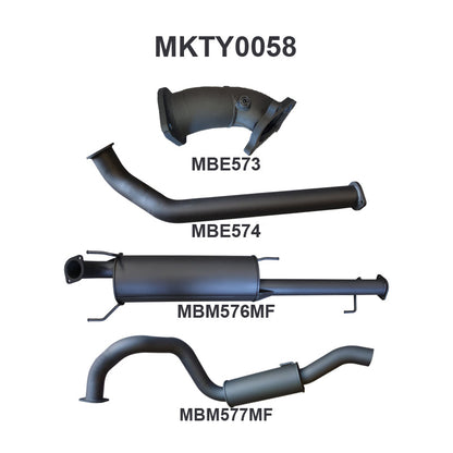 Manta Exhaust System - Prado KZJ120R 3.0L 1KZ Turbo Diesel Feb 2003-Aug 2007