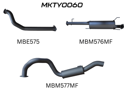 Manta Exhaust System - Prado KDJ120R / KDJ150R 3.0L Turbo Diesel Sep 2007-Sep 2015