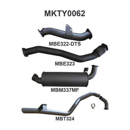 Manta Exhaust System - LandCruiser HZJ105 4.2L 1HZ Diesel Wagon - Aftermarket Turbo
