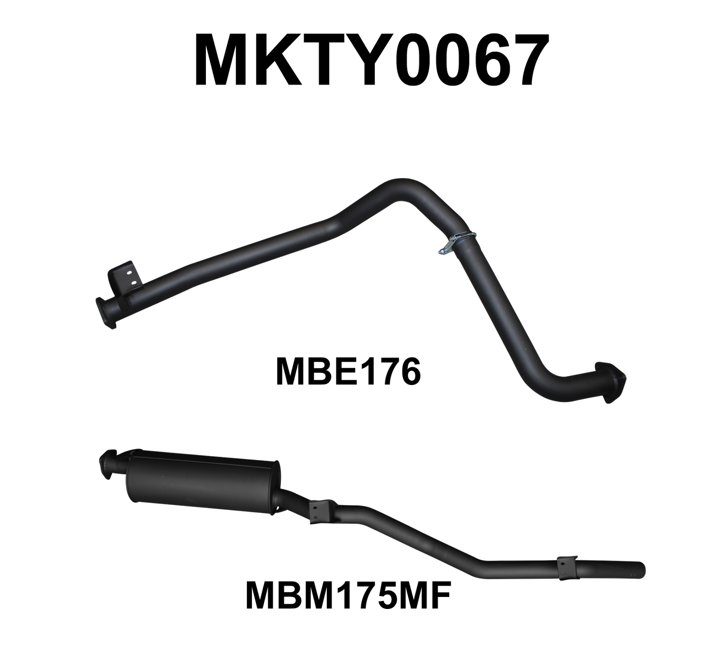 Manta Exhaust System - LandCruiser HZJ75/HZJ78 4.2L 1HZ Diesel Ute & Troop Carrier - MKTY0067