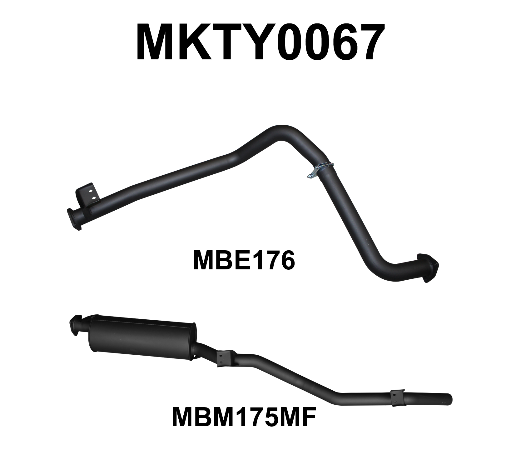 Manta Exhaust System - LandCruiser HZJ75/HZJ78 4.2L 1HZ Diesel Ute & Troop Carrier - MKTY0067