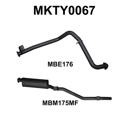 Manta Exhaust System - LandCruiser HZJ75/HZJ78 4.2L 1HZ Diesel Ute & Troop Carrier - MKTY0067