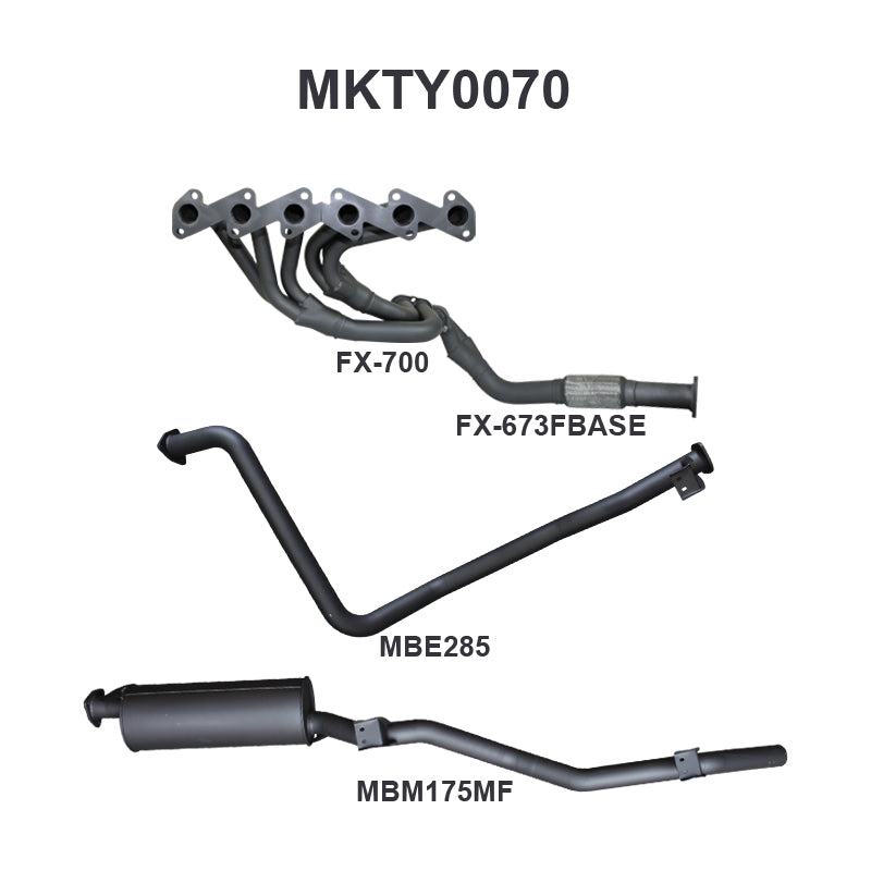 Manta Exhaust System - LandCruiser HZJ79 4.2L 1HZ Diesel Ute - MKTY0070