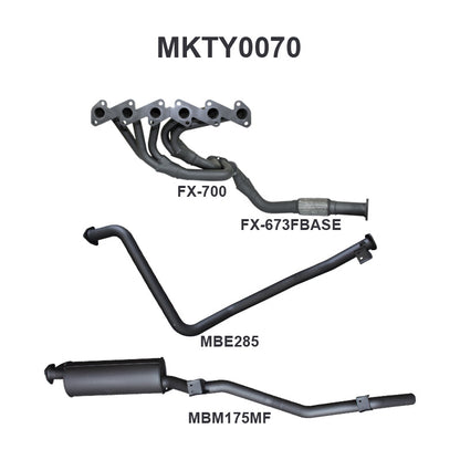 Manta Exhaust System - LandCruiser HZJ79 4.2L 1HZ Diesel Ute - MKTY0070
