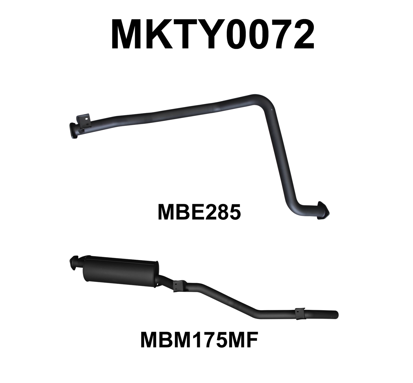 Manta Exhaust System - LandCruiser HZJ79 4.2L 1HZ Diesel Ute - MKTY0072