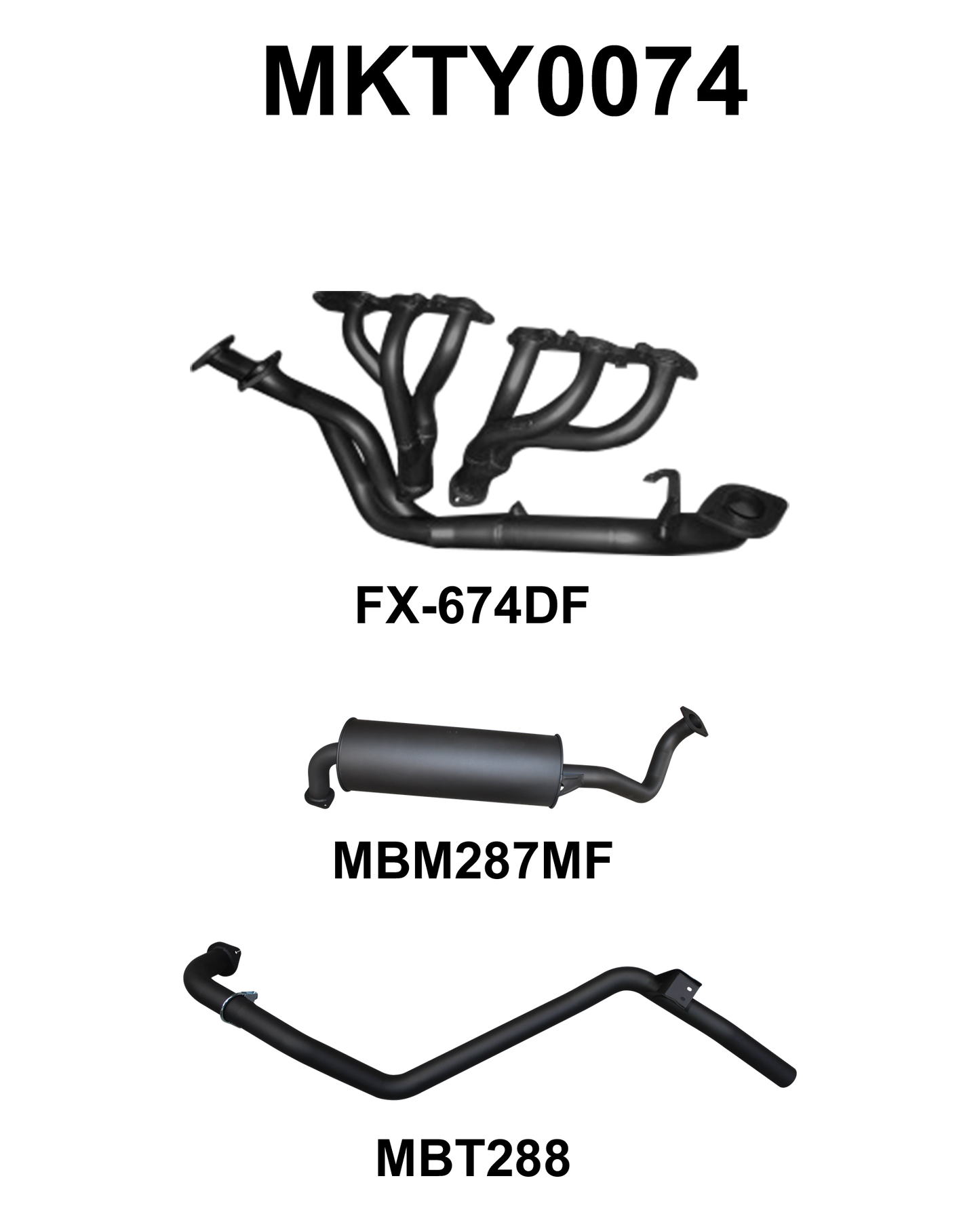 Manta Exhaust System - LandCruiser FZJ80 4.5L 1FZ Petrol Wagon