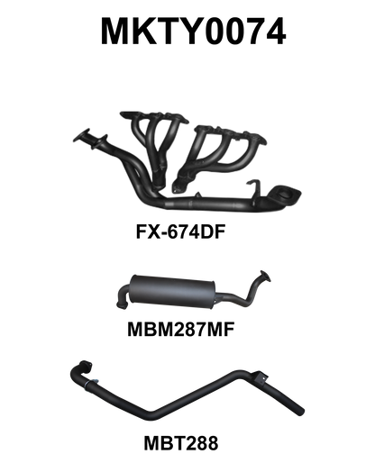 Manta Exhaust System - LandCruiser FZJ80 4.5L 1FZ Petrol Wagon