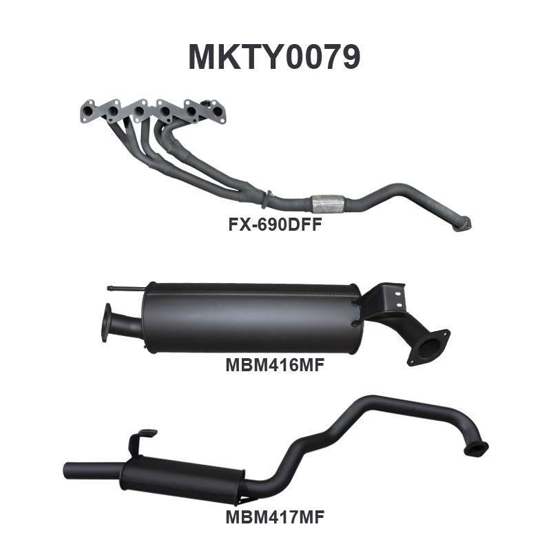 Manta Exhaust System - LandCruiser HZJ105 4.2L 1HZ Diesel Wagon
