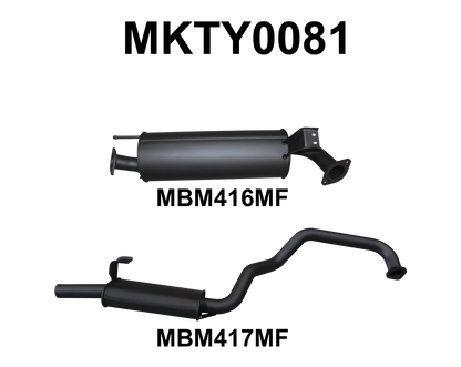 Manta Exhaust System - LandCruiser HZJ105 4.2L 1HZ Diesel Wagon
