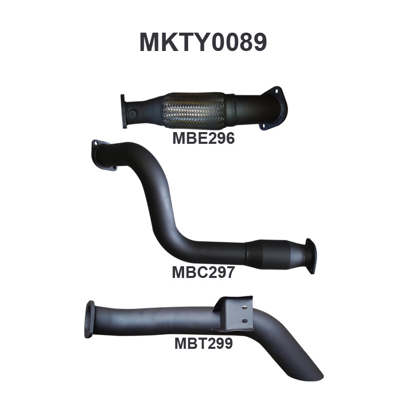 Manta Exhaust System - LandCruiser VDJ79 Single Cab 4.5L V8 2007-2016 - MKTY0089