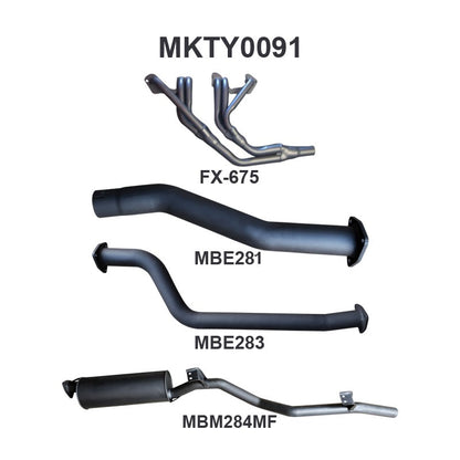 Manta Exhaust System - LandCruiser FJ75 4.0L 3F Petrol Ute & Troop Carrier - MKTY0091