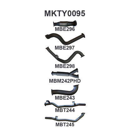 Manta Exhaust System - LandCruiser VDJ79 Single Cab 4.5L V8 2007-2016 - MKTY0095