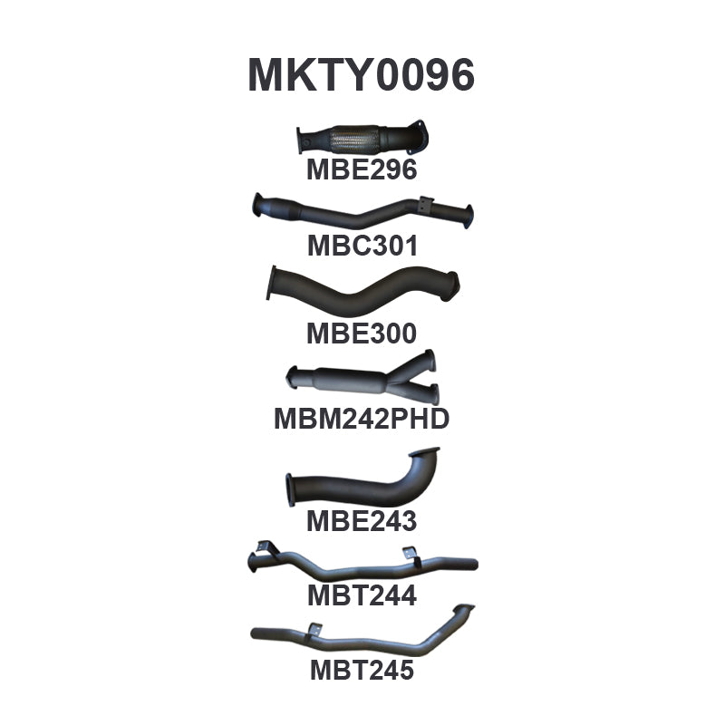 Manta Exhaust System - LandCruiser VDJ79 Dual Cab 4.5L V8 2012-2016 - MKTY0096