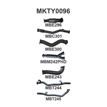 Manta Exhaust System - LandCruiser VDJ79 Dual Cab 4.5L V8 2012-2016 - MKTY0096