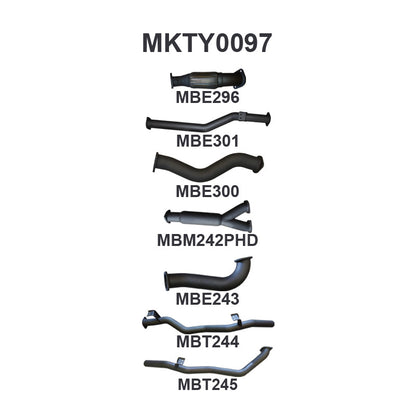 Manta Exhaust System - LandCruiser VDJ79 Dual Cab 4.5L V8 2012-2016 - MKTY0097