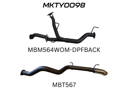 Manta Exhaust System - LandCruiser VDJ200 4.5L V8 Twin Turbo Diesel Wagon (with DPF) Oct 2015-2021