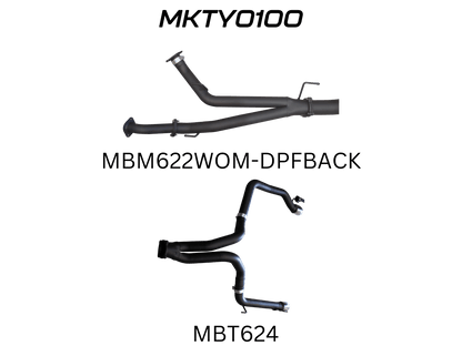 Manta Exhaust System - LandCruiser VDJ200 4.5L V8 Twin Turbo Diesel Wagon (with DPF) Oct 2015-2021