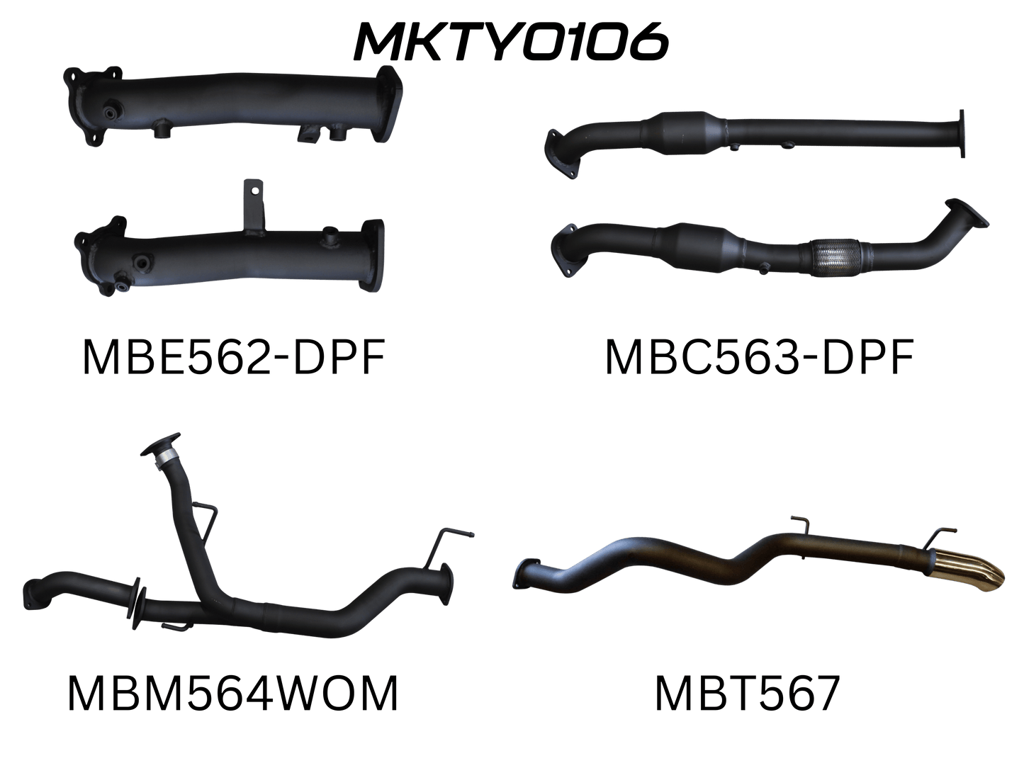 Manta Exhaust System - LandCruiser VDJ200 4.5L V8 Twin Turbo Diesel Wagon (with DPF) Oct 2015-2021