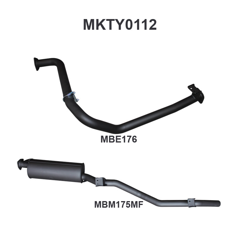 Manta Exhaust System - LandCruiser FZJ75/FZJ78 4.5L 1FZ Petrol Ute & Troop Carrier - MKTY0112