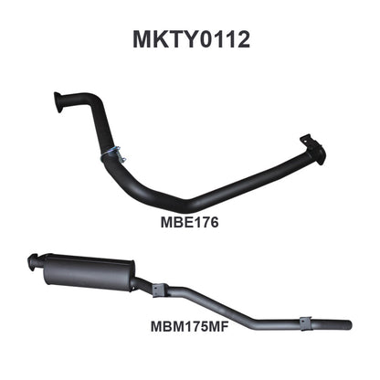Manta Exhaust System - LandCruiser FZJ75/FZJ78 4.5L 1FZ Petrol Ute & Troop Carrier - MKTY0112