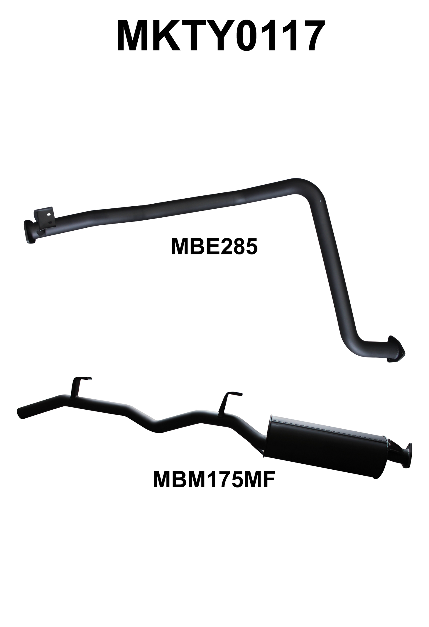 Manta Exhaust System - LandCruiser FZJ79 4.5L 6-Cyl Petrol Ute - MKTY0117