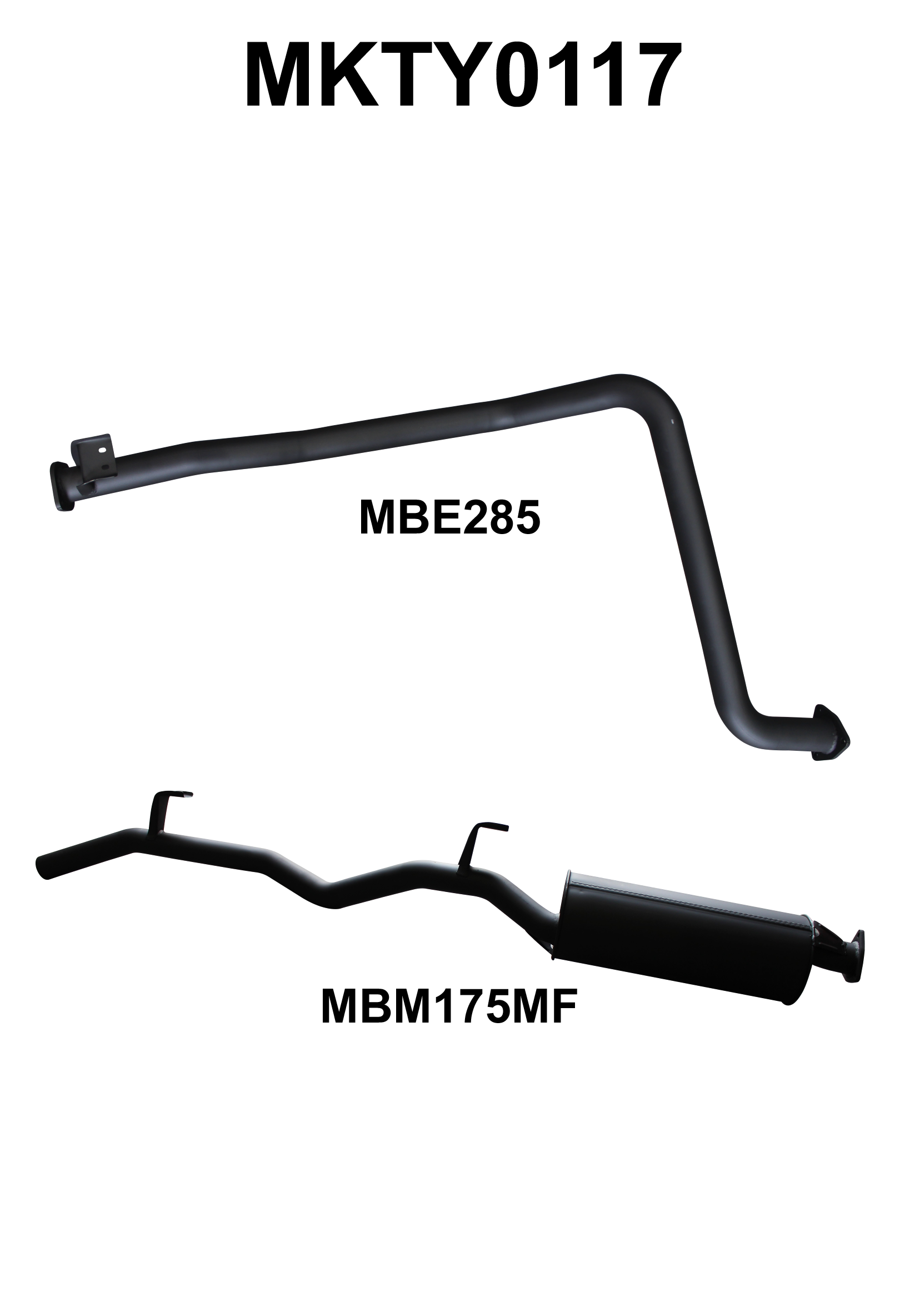 Manta Exhaust System - LandCruiser FZJ79 4.5L 6-Cyl Petrol Ute - MKTY0117
