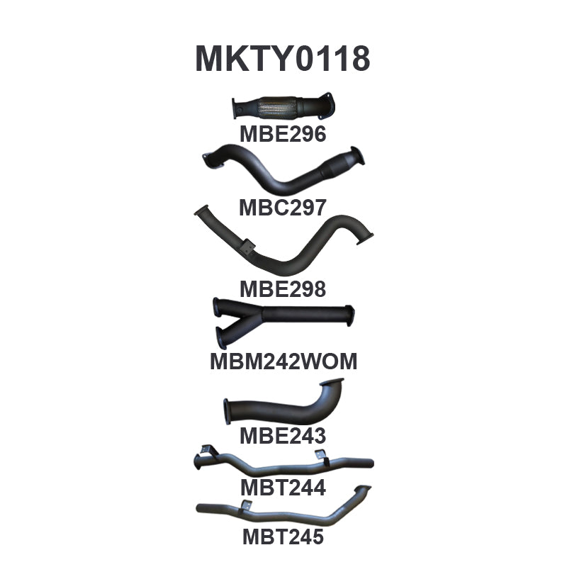 Manta Exhaust System - LandCruiser VDJ79 Single Cab 4.5L V8 2007-2016 - MKTY0118