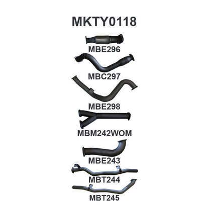 Manta Exhaust System - LandCruiser VDJ79 Single Cab 4.5L V8 2007-2016 - MKTY0118