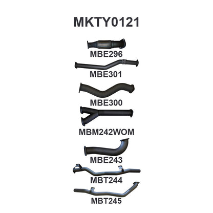 Manta Exhaust System - LandCruiser VDJ79 Dual Cab 4.5L V8 2012-2016 - MKTY0121