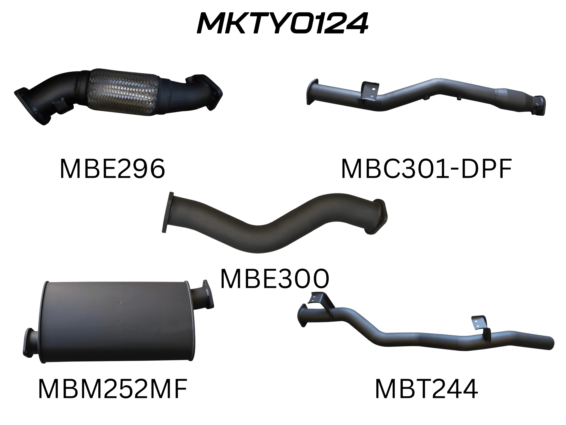 Manta Exhaust System - LandCruiser VDJ79 Dual Cab 4.5L V8 DPF Oct 2016-On - MKTY0124