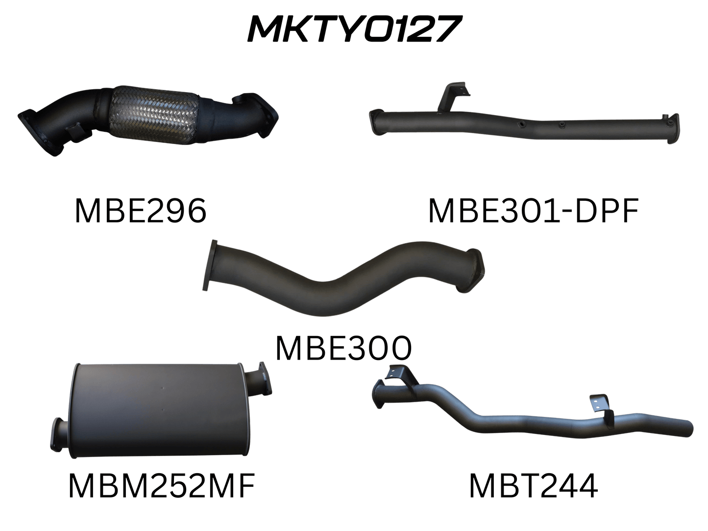 Manta Exhaust System - LandCruiser VDJ79 Dual Cab 4.5L V8 DPF Oct 2016-On - MKTY0127