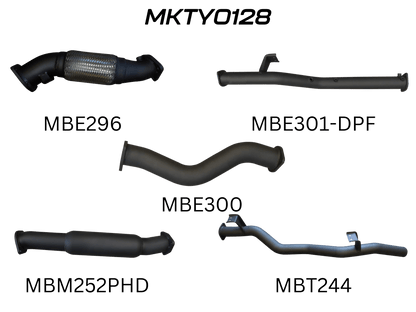 Manta Exhaust System - LandCruiser VDJ79 Dual Cab 4.5L V8 DPF Oct 2016-On - MKTY0128
