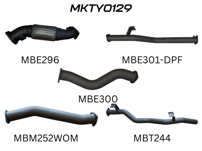 Manta Exhaust System - LandCruiser VDJ79 Dual Cab 4.5L V8 DPF Oct 2016-On - MKTY0129