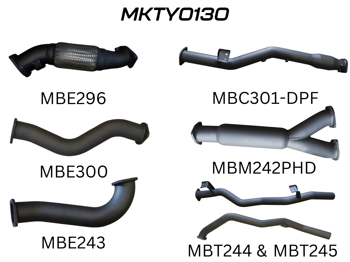 Manta Exhaust System - LandCruiser VDJ79 Dual Cab 4.5L V8 DPF Oct 2016-On - MKTY0130
