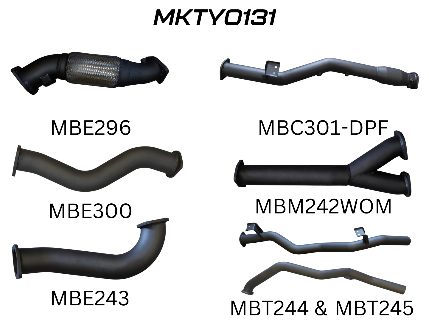 Manta Exhaust System - LandCruiser VDJ79 Dual Cab 4.5L V8 DPF Oct 2016-On - MKTY0131