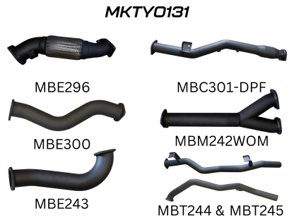 Manta Exhaust System - LandCruiser VDJ79 Dual Cab 4.5L V8 DPF Oct 2016-On - MKTY0131